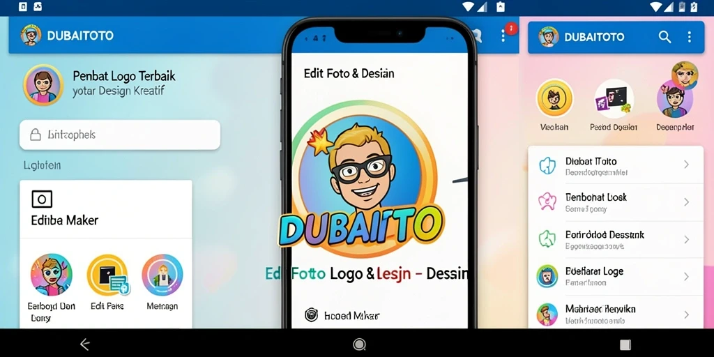 Tampilan antarmuka DUBAITOTO saat membuat logo.