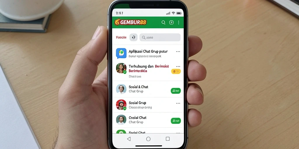 Tampilan antarmuka GEMBUR88 yang menarik dan mudah digunakan untuk chat grup.