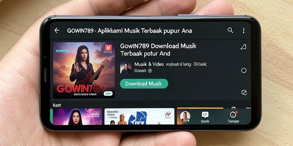 Antarmuka GOWIN789 yang sederhana dan fungsional untuk Download Musik.