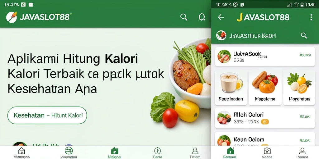 Antarmuka aplikasi JAVASLOT88 yang intuitif untuk menghitung kalori.