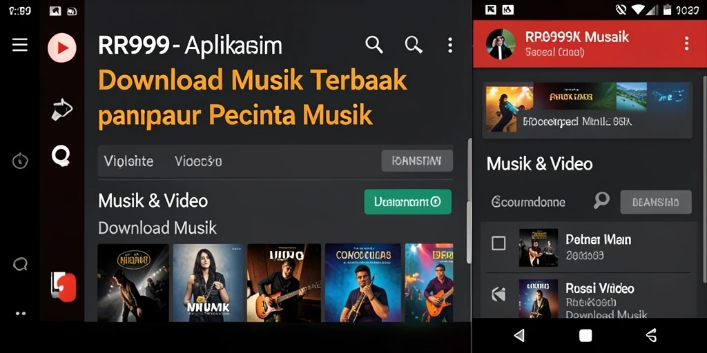 Tampilan antarmuka RR999 untuk Download Musik yang user-friendly.