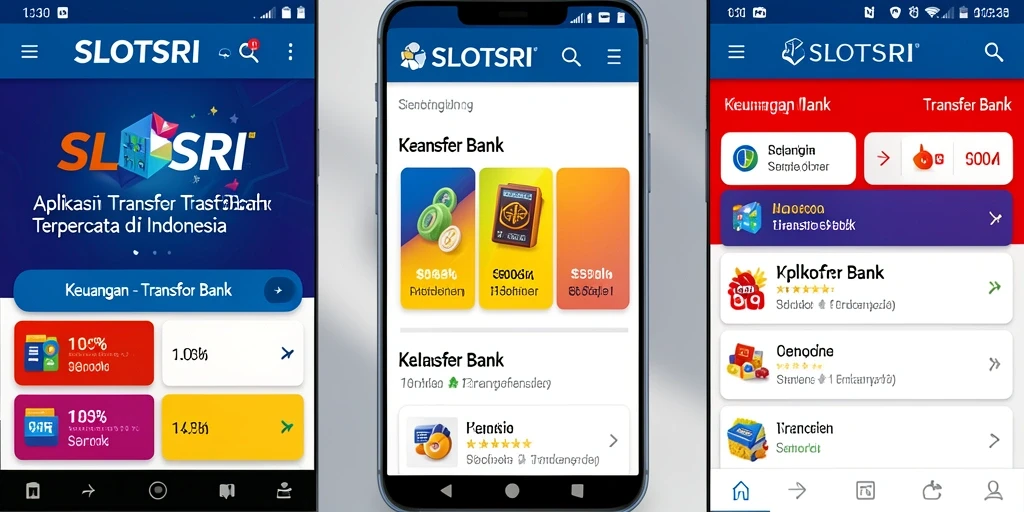 Antarmuka aplikasi SLOTSRI yang sederhana dan efisien untuk Transfer Bank.