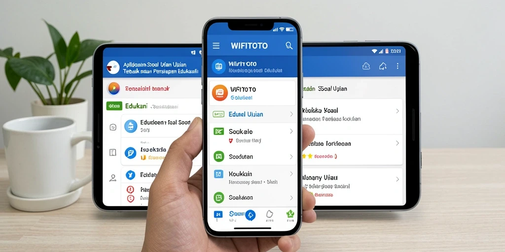 Antarmuka WIFITOTO menampilkan soal ujian interaktif yang menarik.