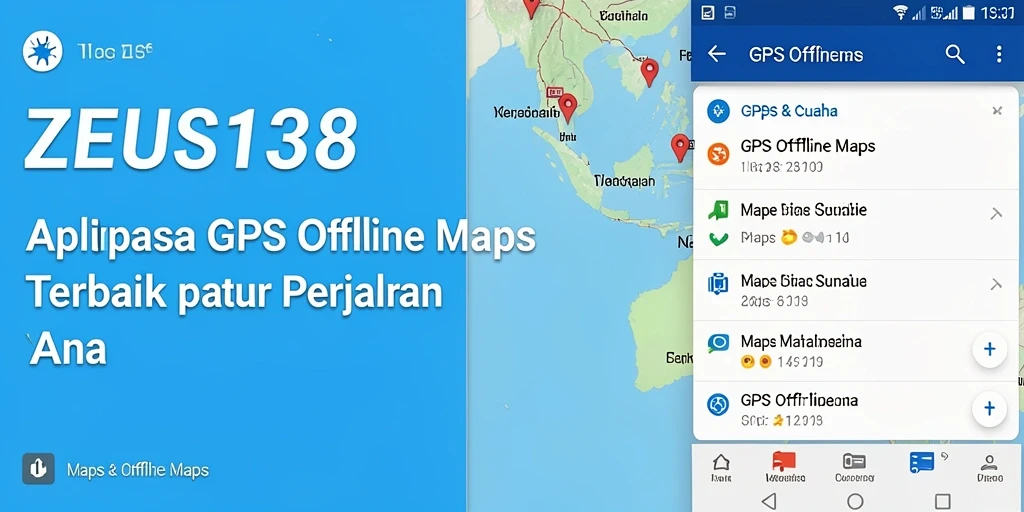 Screenshot antarmuka ZEUS138 menampilkan navigasi GPS Offline yang intuitif.